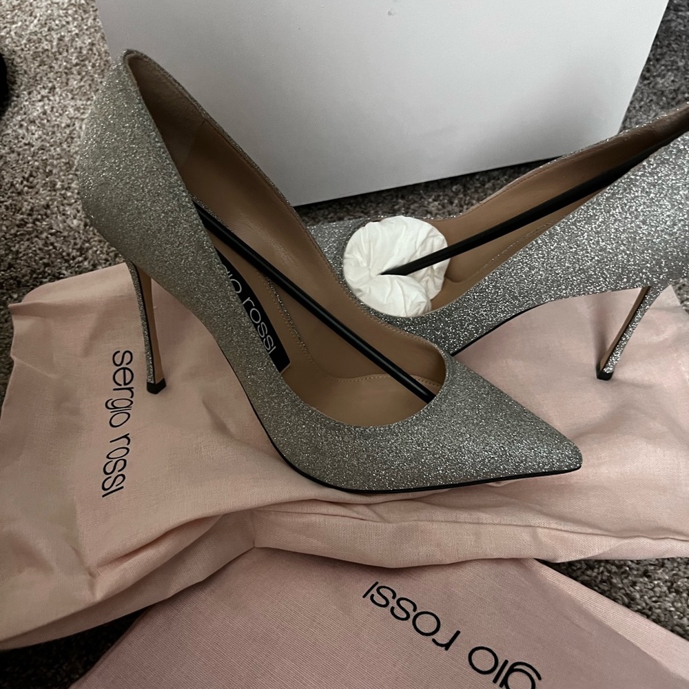 Sergio Rossi Silver heels